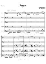 Pavane By Gabriel Faur For Cello Quintet