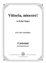 Carissimi Vittoria Mio Core In B Flat Major For Voice And Piano