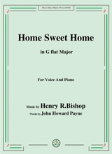 Henry R Bishop Home Sweet Home In F Major For Voice And Piano
