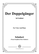 Schubert Der Doppelgnger In B Minor For Voice Piano