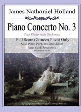Piano Concerto No 3 James Nathaniel Holland Full Orchestral Score Only