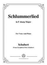 Schubert Schlummerlied In F Sharp Major Op 24 No 2 For Voice And Piano