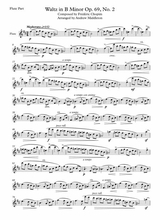 Waltz In B Minor Op 69 No 2 For Flute Piano