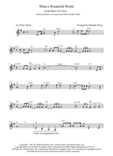 What A Wonderful World Lead Sheet In G Key With Chords