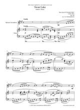 Swan Lake Odettes Theme Baritone Saxophone And Piano