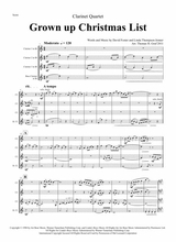 Grown Up Christmas List Michael Buble Style Clarinet Quartet