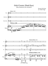 Ochi Ciornie For Flute Bandoneon Bass And Piano