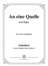 Schubert An Eine Quelle In B Major Op 109 No 3 For Voice And Piano