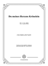 Richard Strauss Du Meines Herzens Krnelein In A Major For Voice And Piano