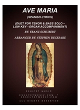 Ave Maria Spanish Lyrics Duet For Tenor Bass Solo Low Key Organ