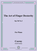 Czerny The Art Of Finger Dexterity Op 740 No 3 For Piano