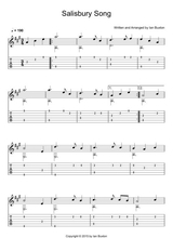 Salisbury Song Classical Guitar Arrangement