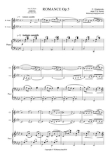 Tchaikovsky Romance Op 5 2 Clarinets Piano