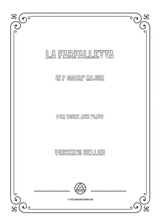 Bellini La Farfalletta In F Sharp Major For Voice And Piano