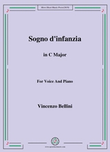 Bellini Sogno D Infanzia In C Major For Voice And Piano