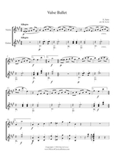 Valse Ballet Violin And Guitar Score And Parts