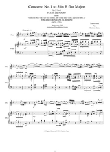 Albinoni Concerto No 1 To 5 In B Flat Major Op 5 For Flute And Piano