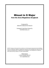 Minuet In G Major Bach Lead Sheet Key Of Eb
