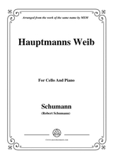 Schumann Hauptmanng Weib For Cello And Piano