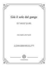 Scarlatti Gi Il Sole Dal Gange In F Sharp Major For Voice And Piano