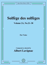 Lavignac Solfge Des Solfges Volume 2a No 21 30 For Voice