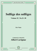Lavignac Solfge Des Solfges Volume 2c No 21 30 For Voice