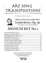Liederkreis Op 39 Medium Key No 1