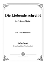 Schubert Die Liebende Schreibt In C Sharp Major Op 165 No 1 For Voice And Piano