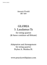 Vivaldi Rv 589 Gloria 3 Laudamus Te For String Quartet