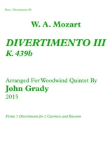Divertimento 3 For Woodwind Quintet K 439
