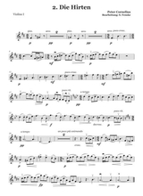 Peter Cornelius Weihnachtslieder 2 Die Hirten Violine 1