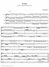 Prelude 15 From Well Tempered Clavier Book 2 String Quartet