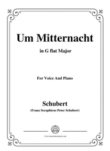 Schubert Um Mitternacht At Midnight Op 88 No 3 In G Flat Major For Voice Piano