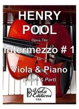 Intermezzo For Viola Piano 1 Score Part