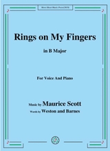 Maurice Scott Rings On My Fingers In B Major For Voice Piano