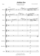 Gabrieli Jubilate Deo Ch 136 For Flute Choir