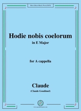 Goudimel Hodie Nobis Coelorum In E Major For A Cappella
