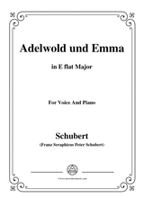 Schubert Adelwold Und Emma In E Flat Major For Voice Piano