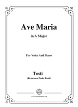 Tosti Ave Maria In A Major For Voice And Piano