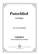 Schubert Punschlied Duet In B Major For Voice And Piano