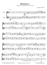 Josquin Bicinium 1 For Viola Duo