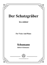 Schumann Der Schatzgrber In A Minor For Voice And Piano
