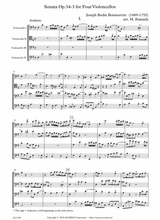 Sonata Op 34 3 For Four Violoncellos