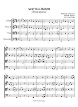 Away In A Manger String Quartet Score And Parts
