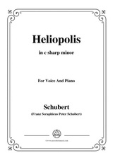 Schubert Heliopolis From Heliopolis Ii D 754 In C Sharp Minor For Voice Piano