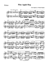 Joplin Pineapple Rag Piano Duet 1 Piano 4 Hands