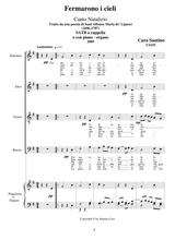 Fermarono I Cieli Choir SATB A Cappella Or With Piano Organ