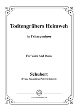 Schubert Todtengrbers Heimweh In F Sharp Minor For Voice Piano