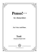 Tosti Penso In C Sharp Minor For Voice And Piano