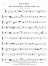 Silver Bells Easy Key Of C Violin